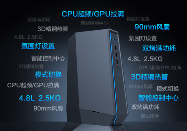 4.5L超mini 机械革命极光S游戏主机5999元:16核i9+满血RTX 4060(图3) 4.5L超mini 机械革命极光S游戏主机5999元:16核i9+满血RTX 4060(图3)